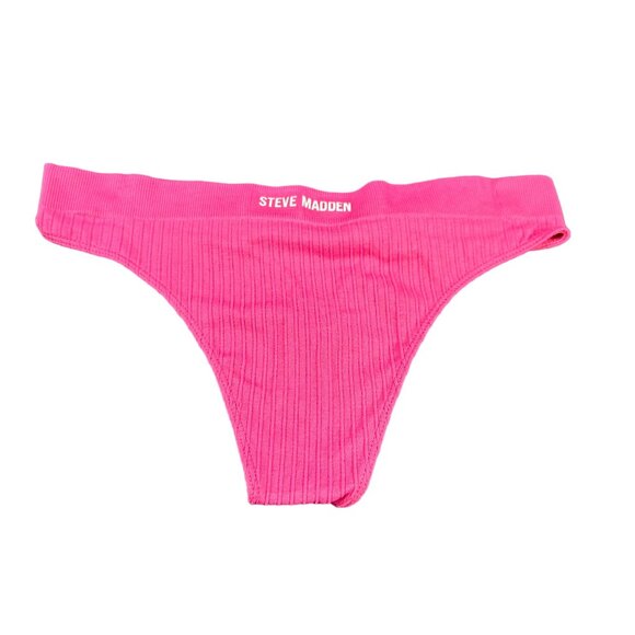 Steve Madden Women's Size Medium Panty Thong Seamless Ribbed Pink NWOT - Picture 1 of 6